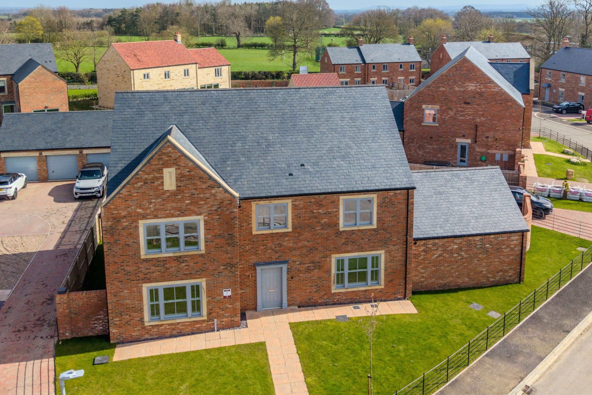 Plot 14 Malton New build luxury home middleton tyas - aerial