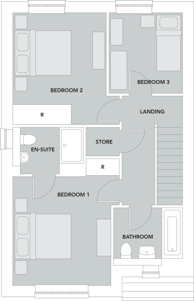 The Breamish, Towerburn View Alnwick, First Floor Plan