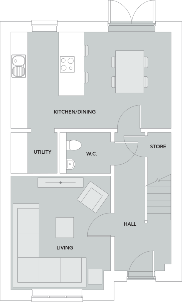 The Breamish, Towerburn View Alnwick, Ground Floor Plan