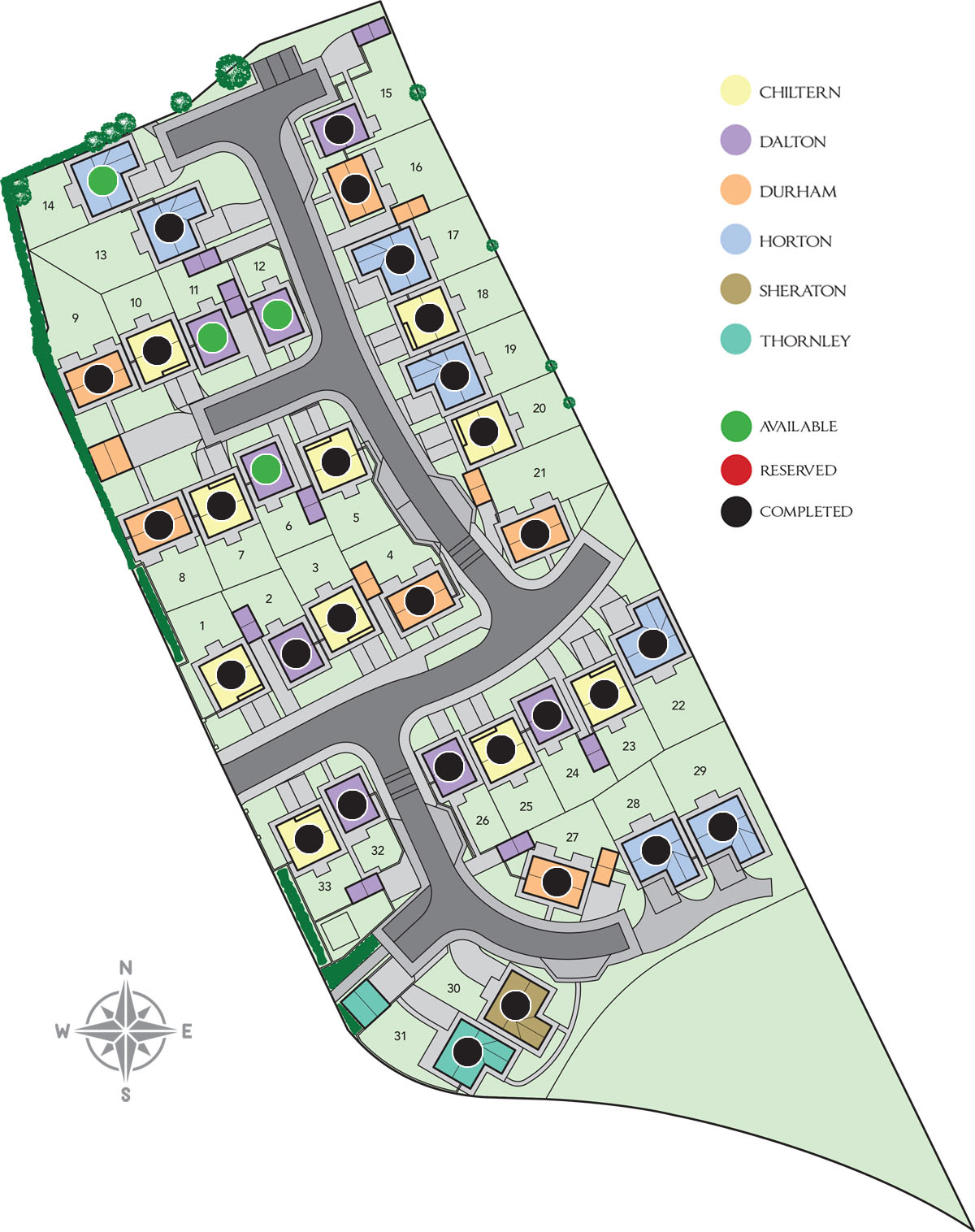 Rennington Meadows Site Map