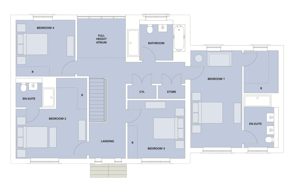 The Fairway First Floor Plan, Fairways Alnwick