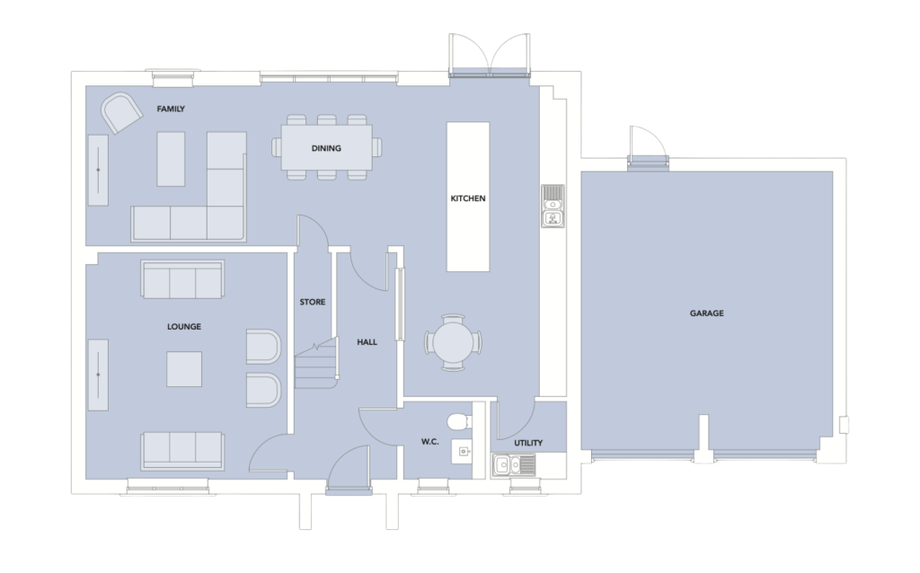 The Fairway Ground Floor Plan, Fairways Alnwick