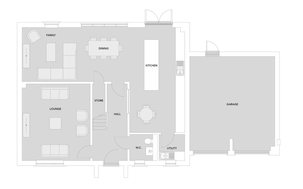 The Greenside Ground Floor Plan, Fairways Alnwick