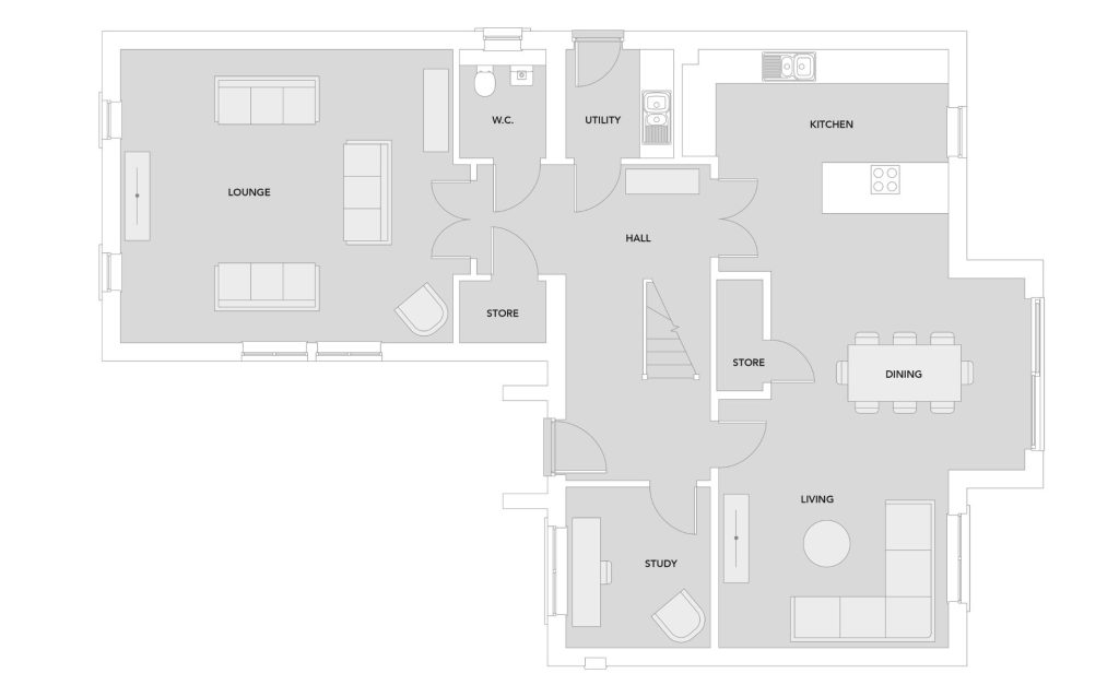 The Stableford Ground Floor Plan, Fairways Alnwick