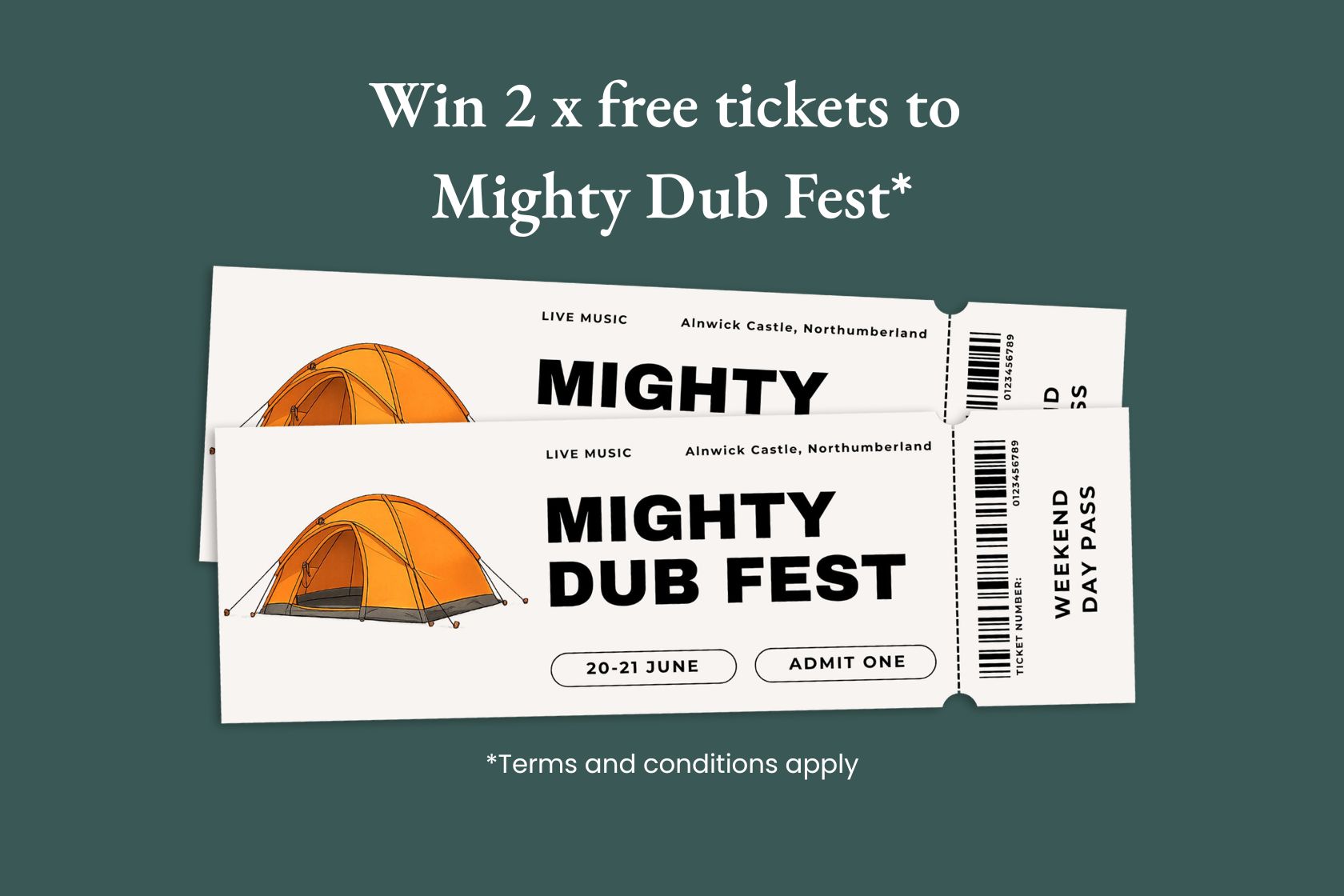 competition - win 2 x free tickets to Mighty Dub Fest WIN!