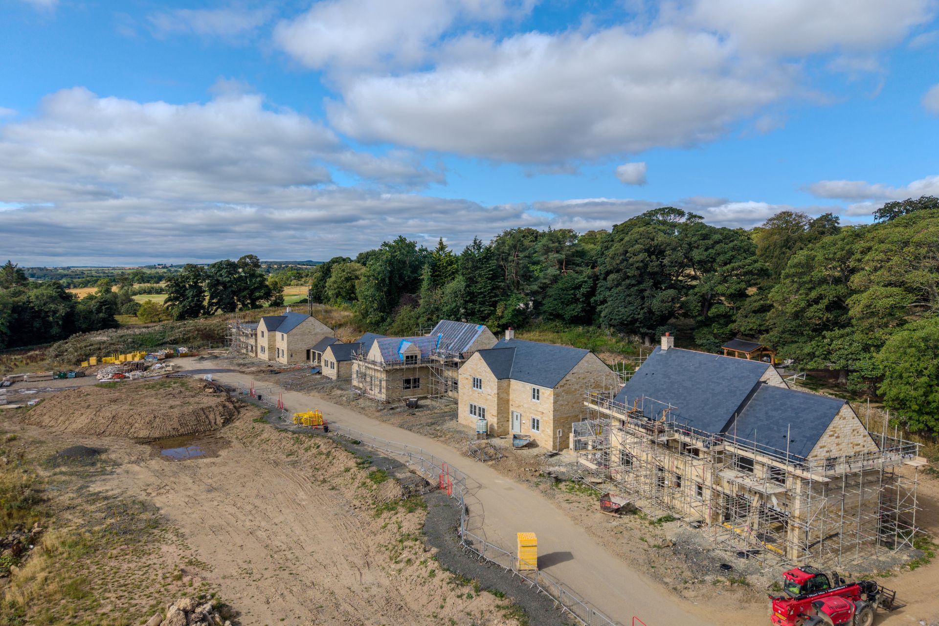 Luxury new build homes in Alnwick - Fairways - aerial