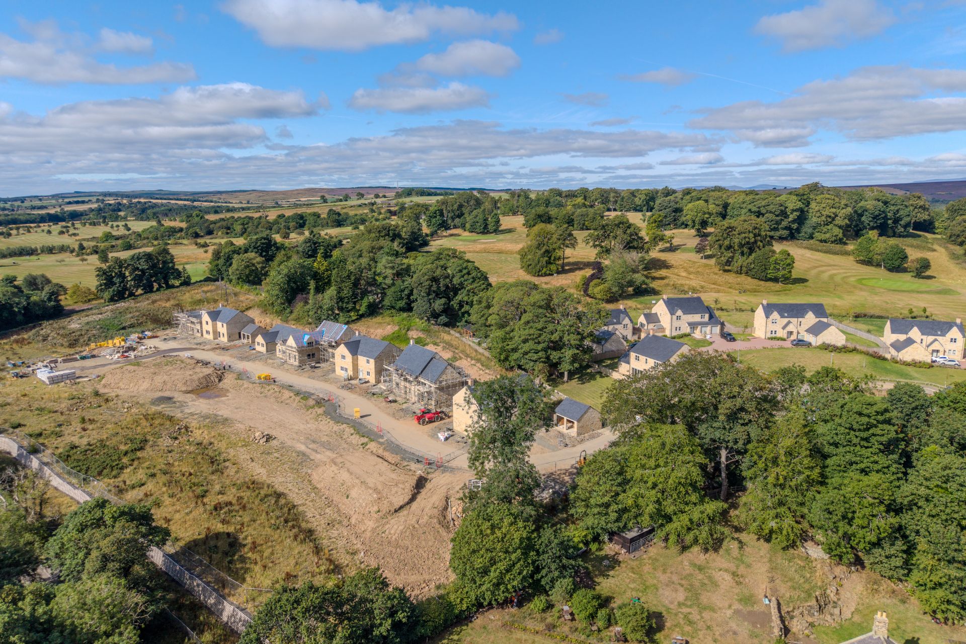 Luxury new build homes in Alnwick - Fairways - aerial 3