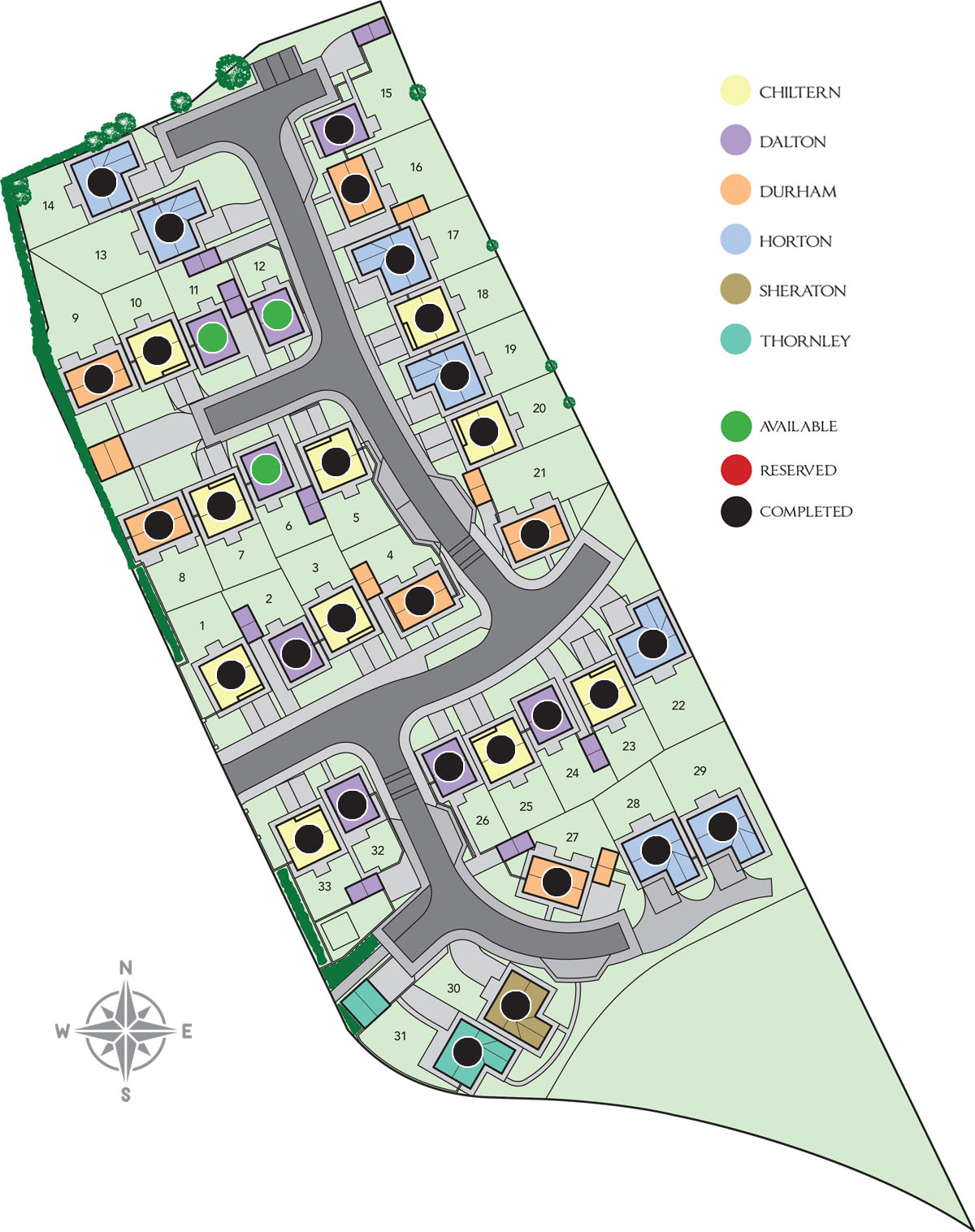 Rennington Meadows Site Map